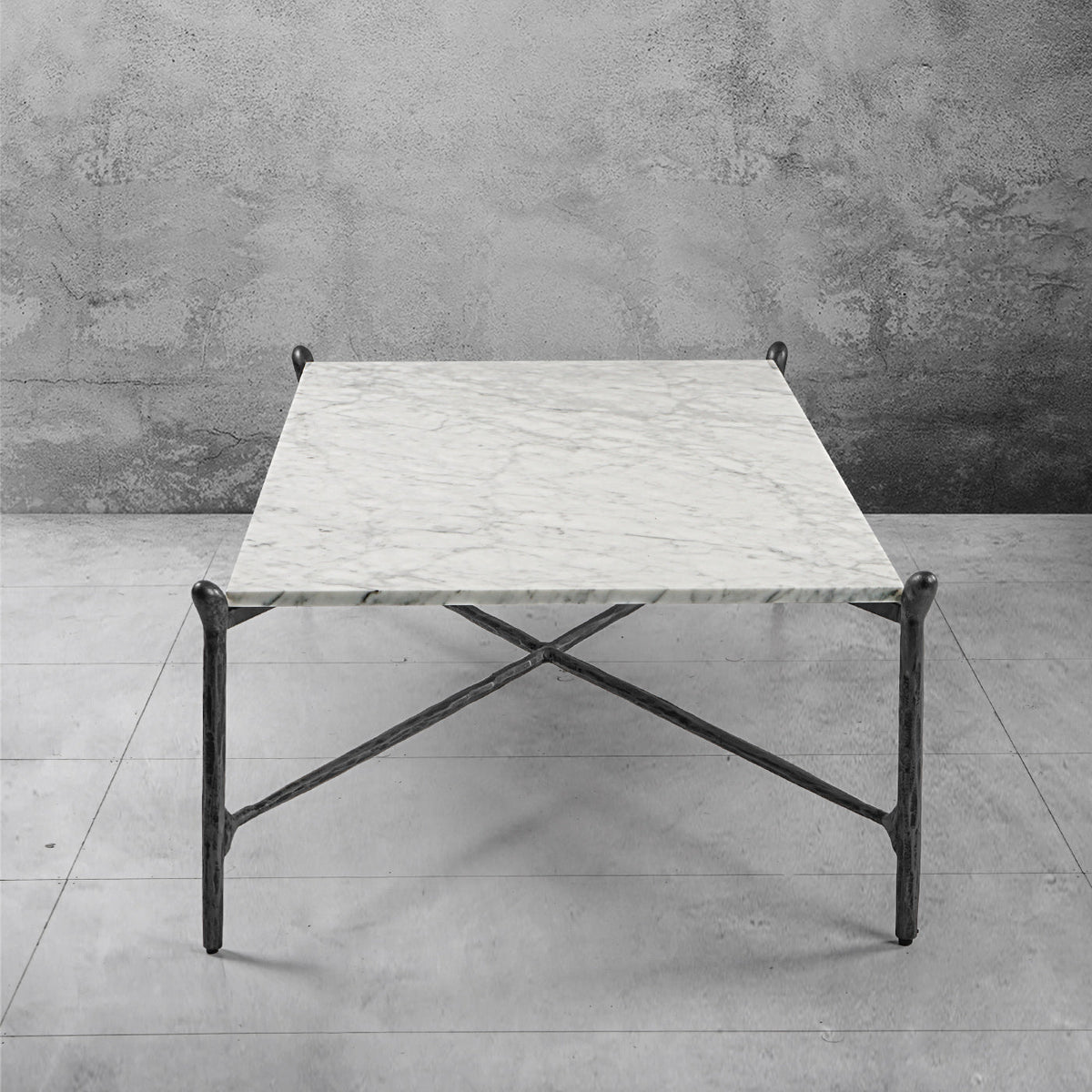 Thaddeus Square Horn Marble Coffee Table 39" 50"