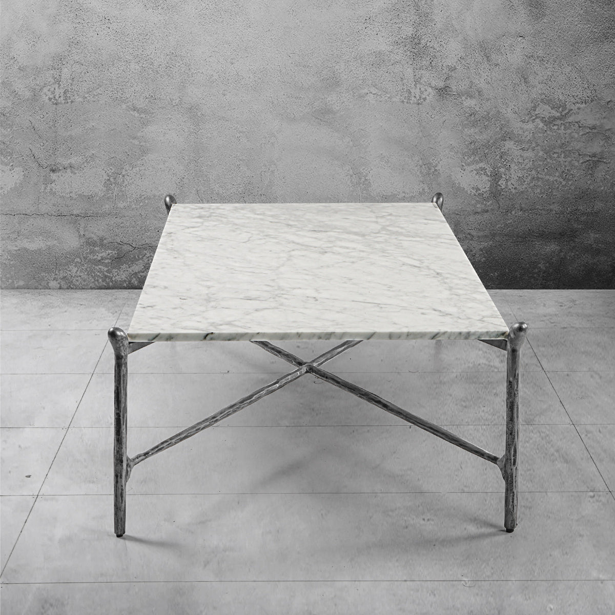Thaddeus Square Horn Marble Coffee Table 39" 50"
