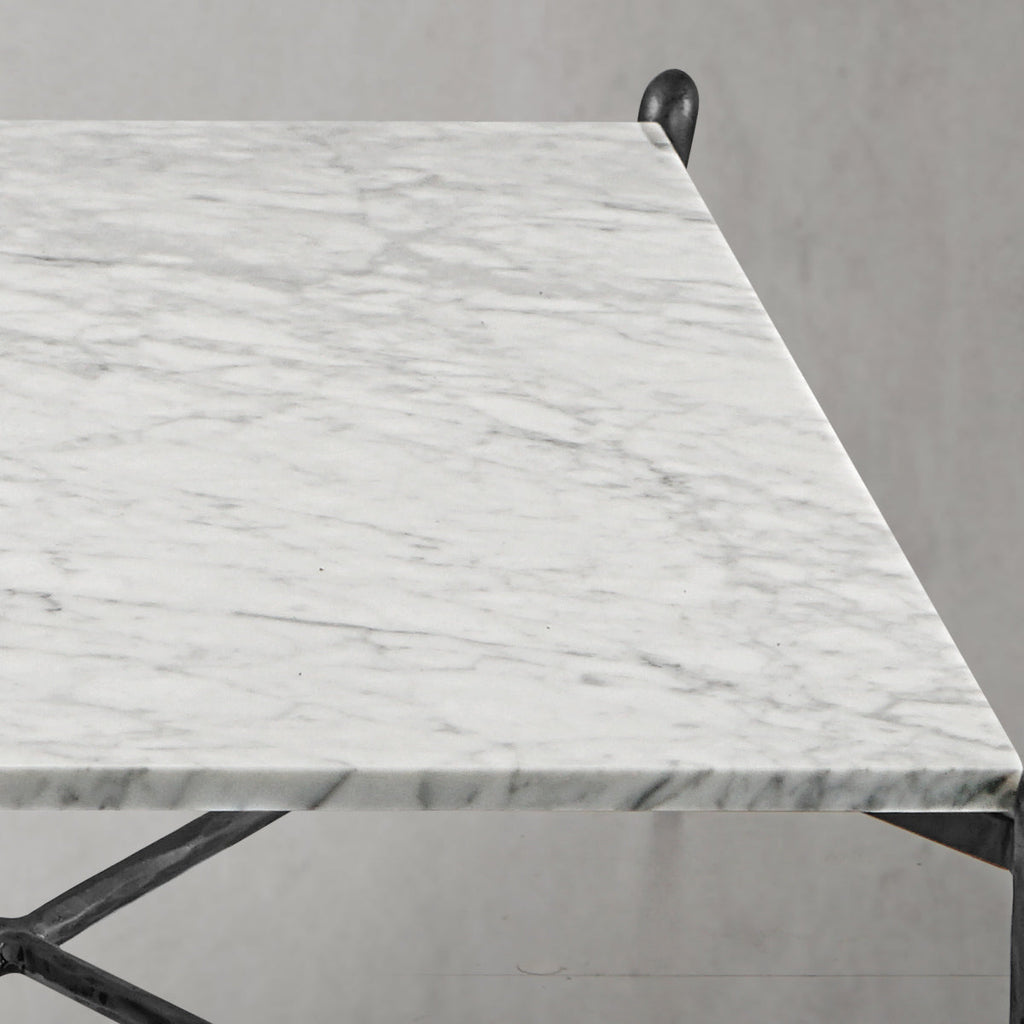Thaddeus Square Horn Marble Coffee Table 39" 50"