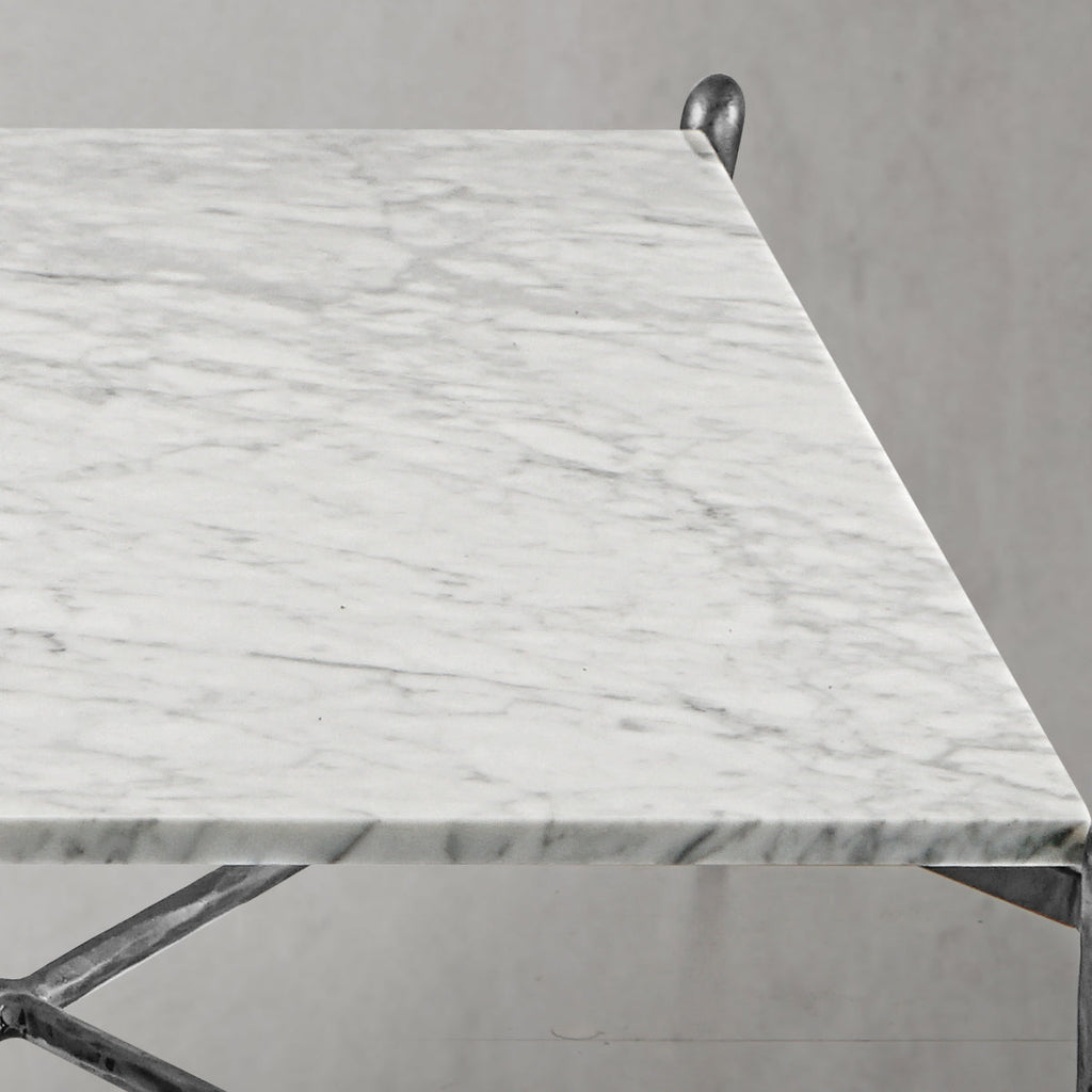 Thaddeus Square Horn Marble Coffee Table 39" 50"