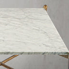 Thaddeus Square Horn Marble Coffee Table 39" 50"
