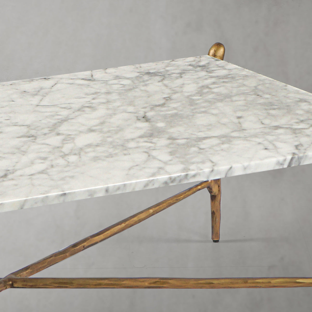 Thaddeus Square Horn Marble Coffee Table 39" 50"