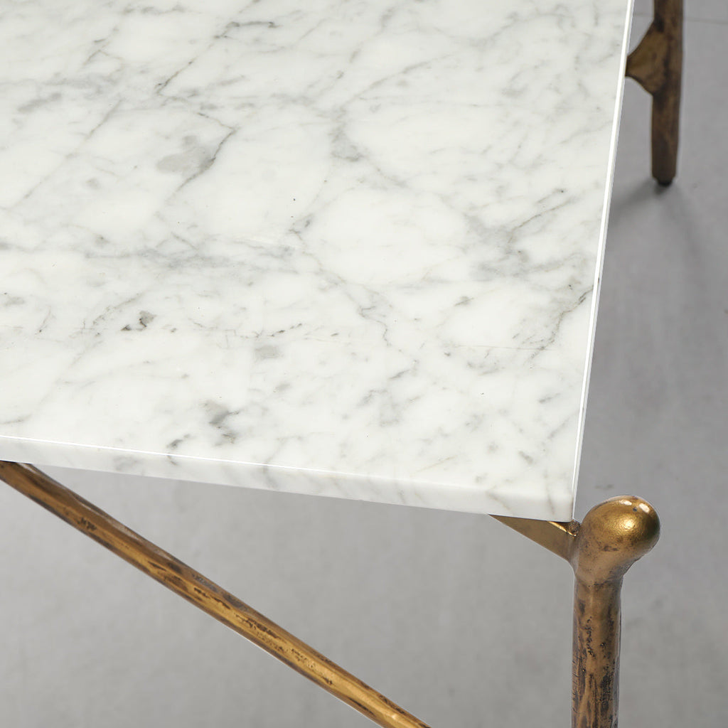 Thaddeus Square Horn Marble Coffee Table 39" 50"