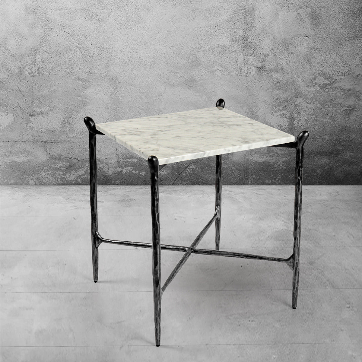 Thaddeus Square Marble Side Table
