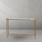 Thaddeus Rectangle Horn Marble Console Table
