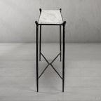 Thaddeus Rectangle Horn Marble Console Table