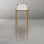 Thaddeus Rectangle Horn Marble Console Table