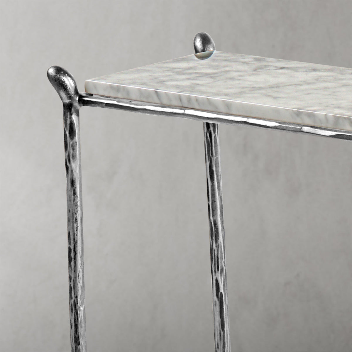 Thaddeus Rectangle Horn Marble Console Table