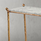 Thaddeus Rectangle Horn Marble Console Table