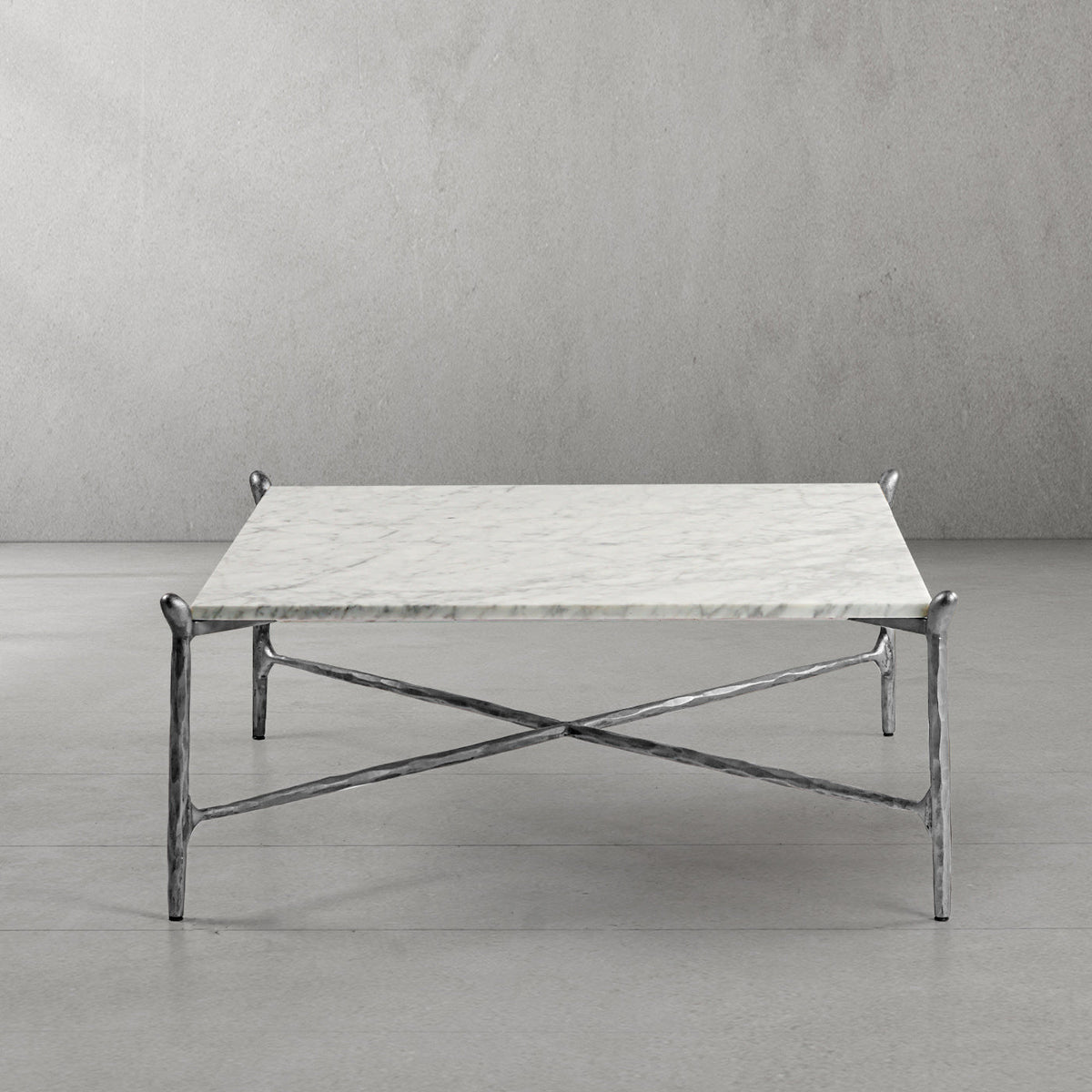 Thaddeus Square Horn Marble Coffee Table 39" 50"