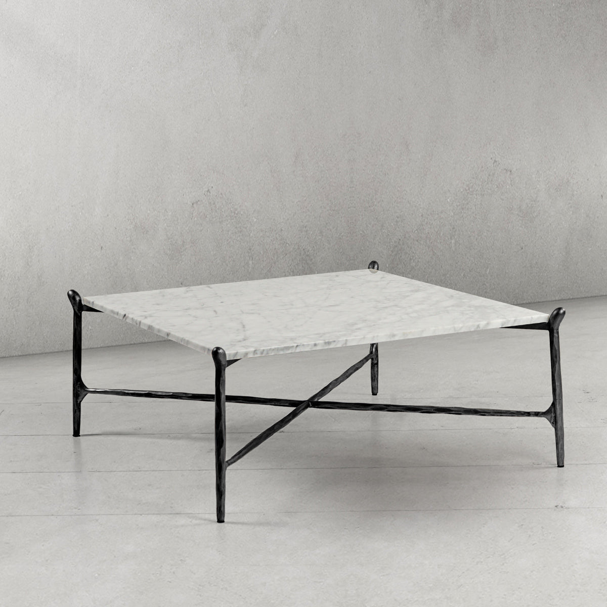 Thaddeus Square Horn Marble Coffee Table 39" 50"