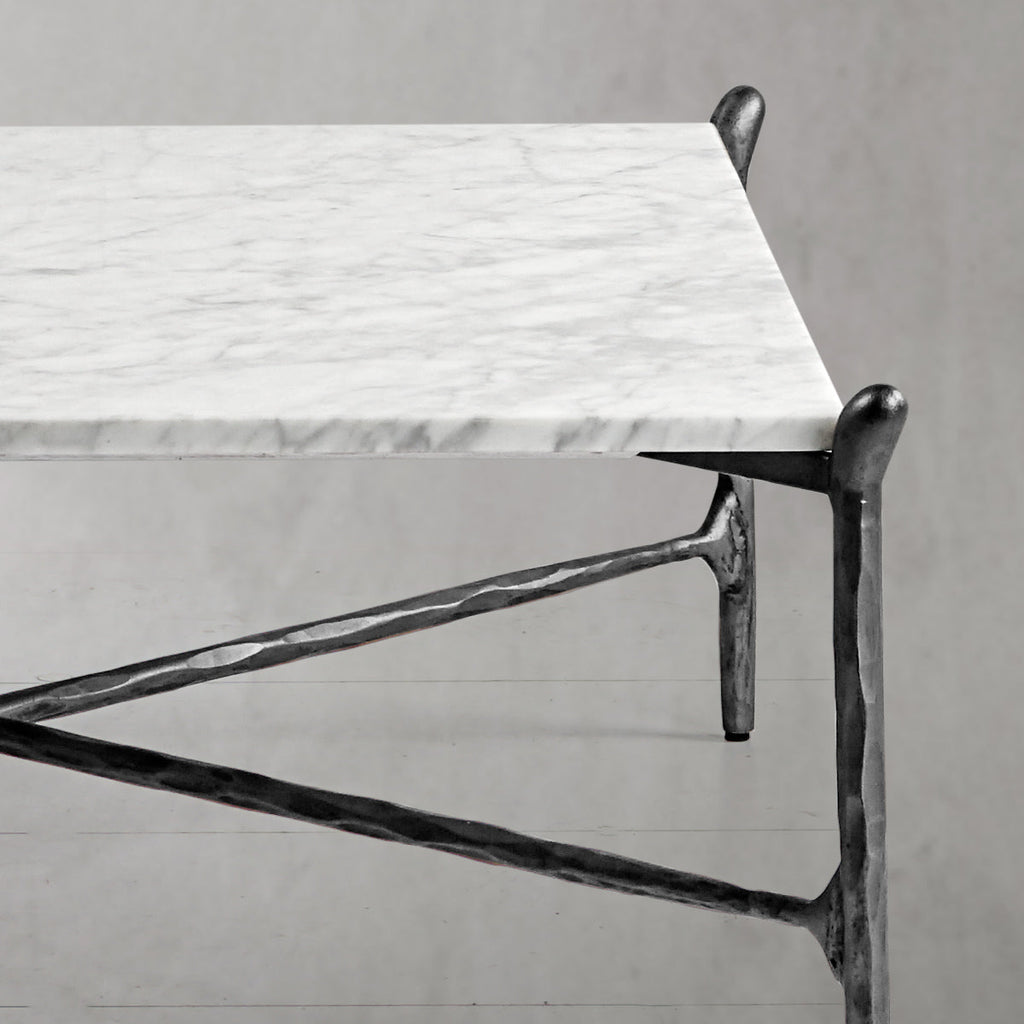 Thaddeus Square Horn Marble Coffee Table 39" 50"