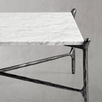 Thaddeus Square Horn Marble Coffee Table 39" 50"