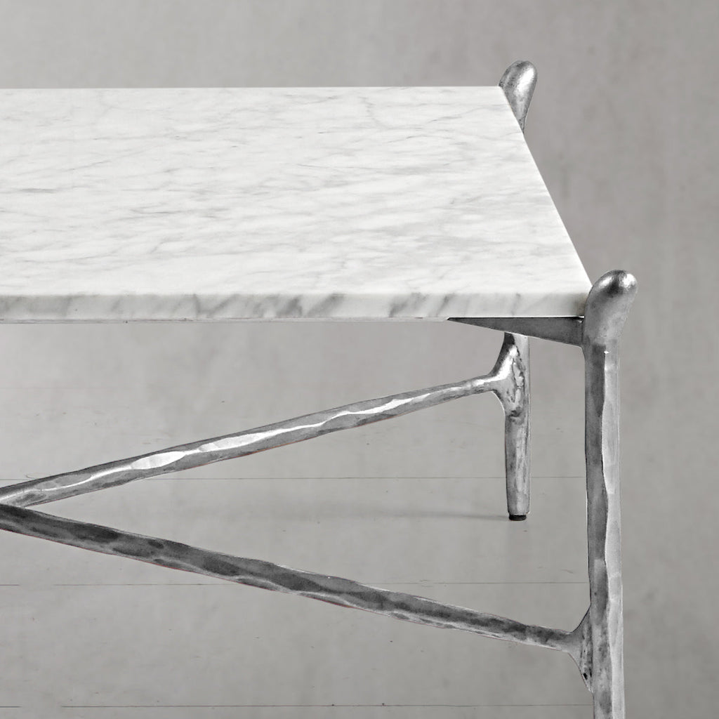 Thaddeus Square Horn Marble Coffee Table 39" 50"