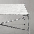 Thaddeus Square Horn Marble Coffee Table 39" 50"