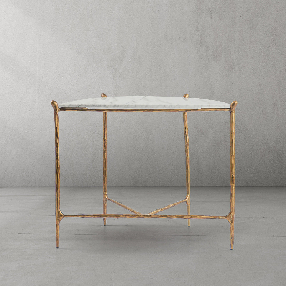 Thaddeus Horn Semi-Circle Marble Console Table