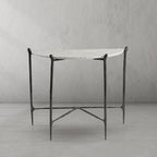 Thaddeus Horn Semi-Circle Marble Console Table