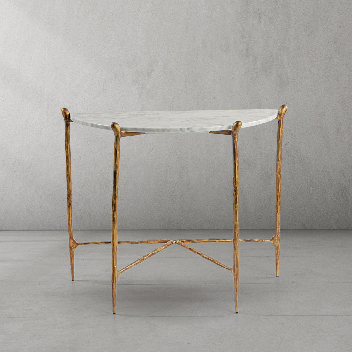 Thaddeus Horn Semi-Circle Marble Console Table