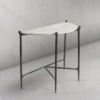 Thaddeus Horn Semi-Circle Marble Console Table