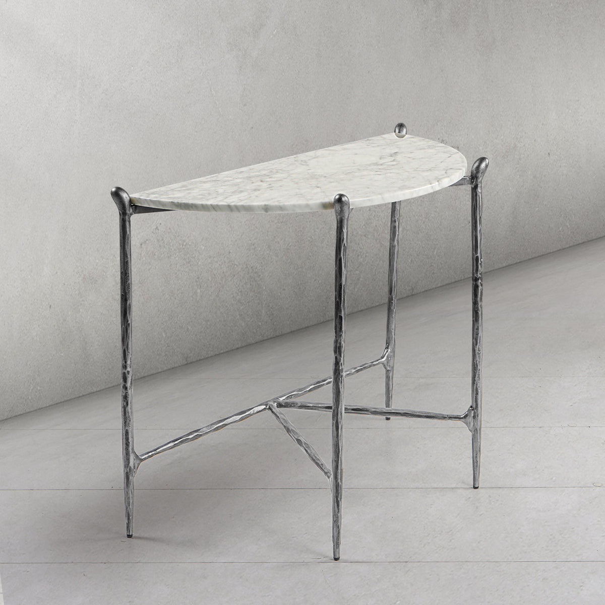 Thaddeus Horn Semi-Circle Marble Console Table