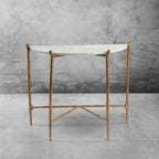 Thaddeus Horn Semi-Circle Marble Console Table