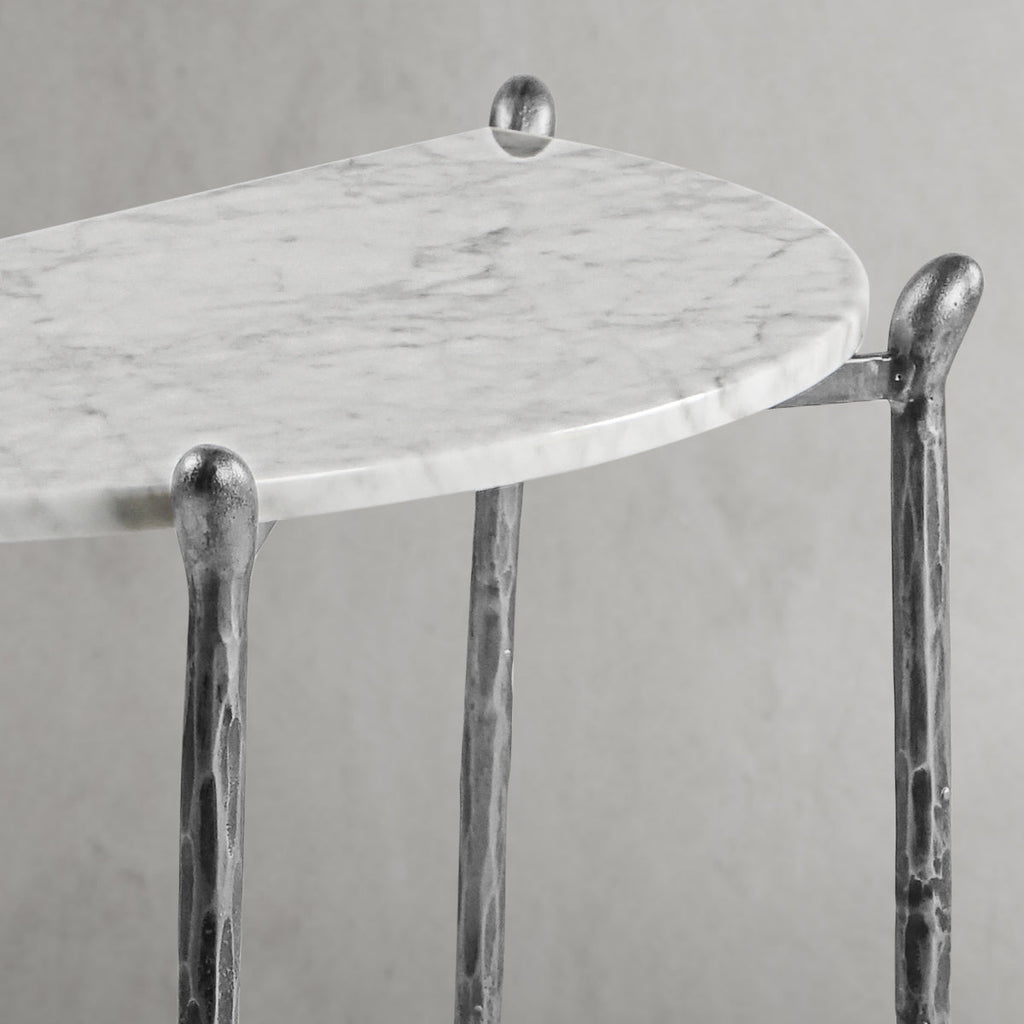 Thaddeus Horn Semi-Circle Marble Console Table