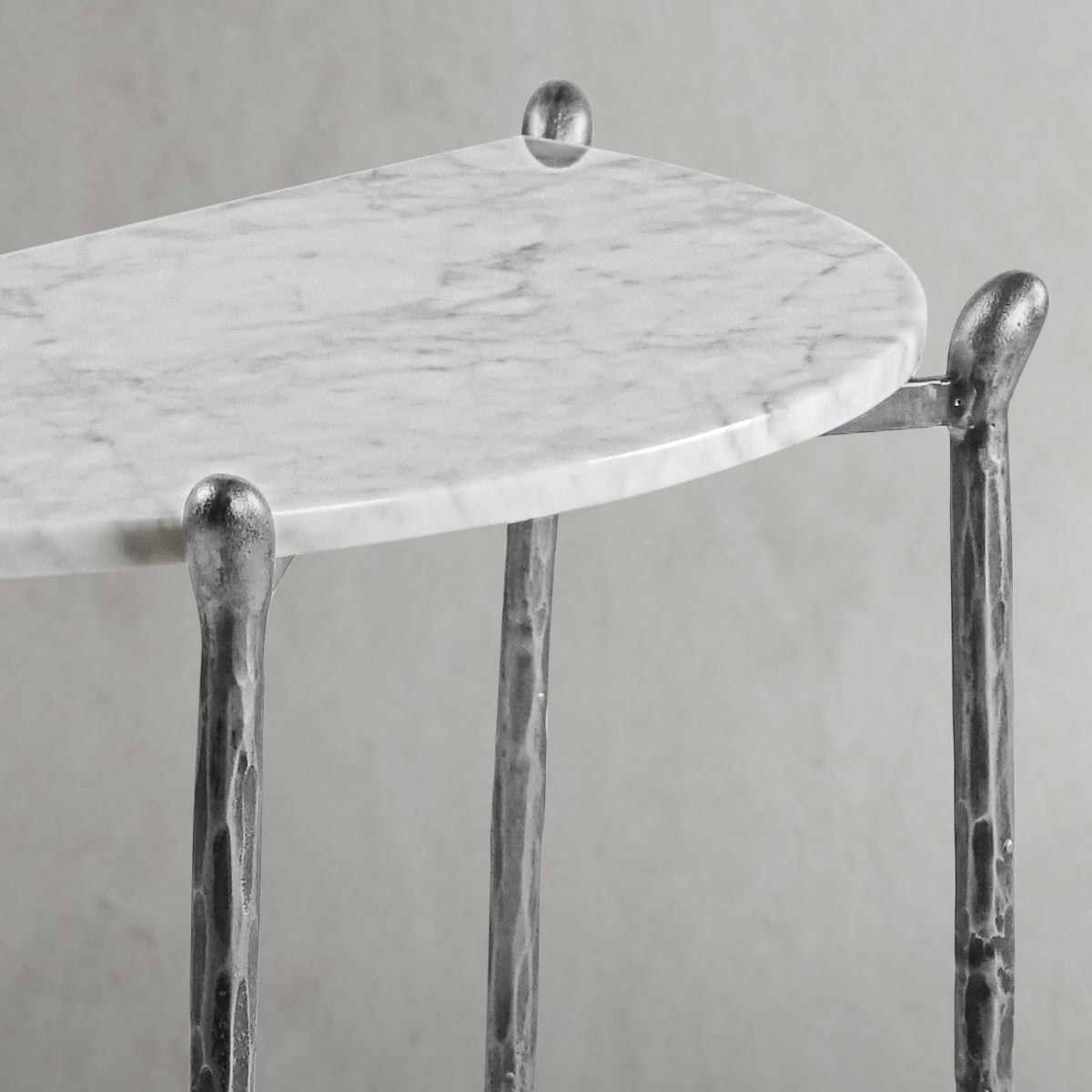 Thaddeus Horn Semi-Circle Marble Console Table