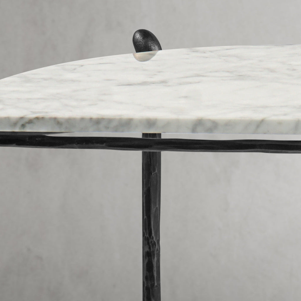 Thaddeus Horn Semi-Circle Marble Console Table