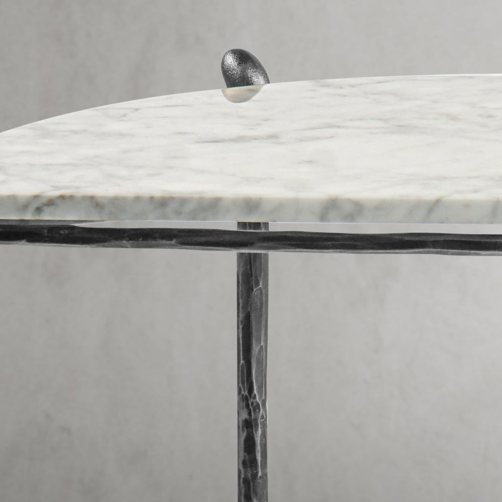 Thaddeus Horn Semi-Circle Marble Console Table