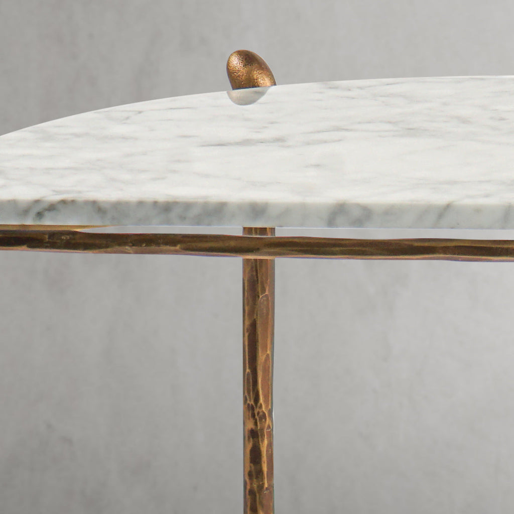 Thaddeus Horn Semi-Circle Marble Console Table