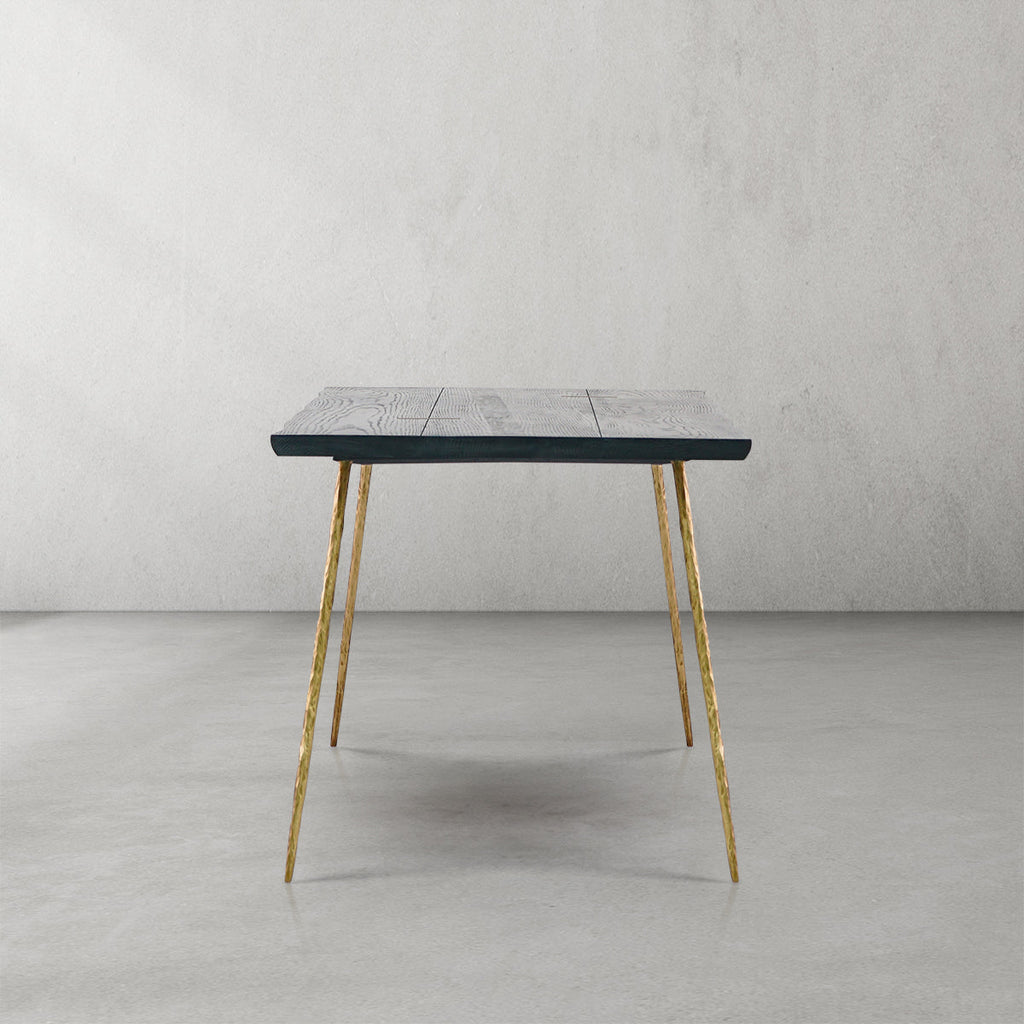 Thaddeus Vintage Style Metal Frame Dining Table