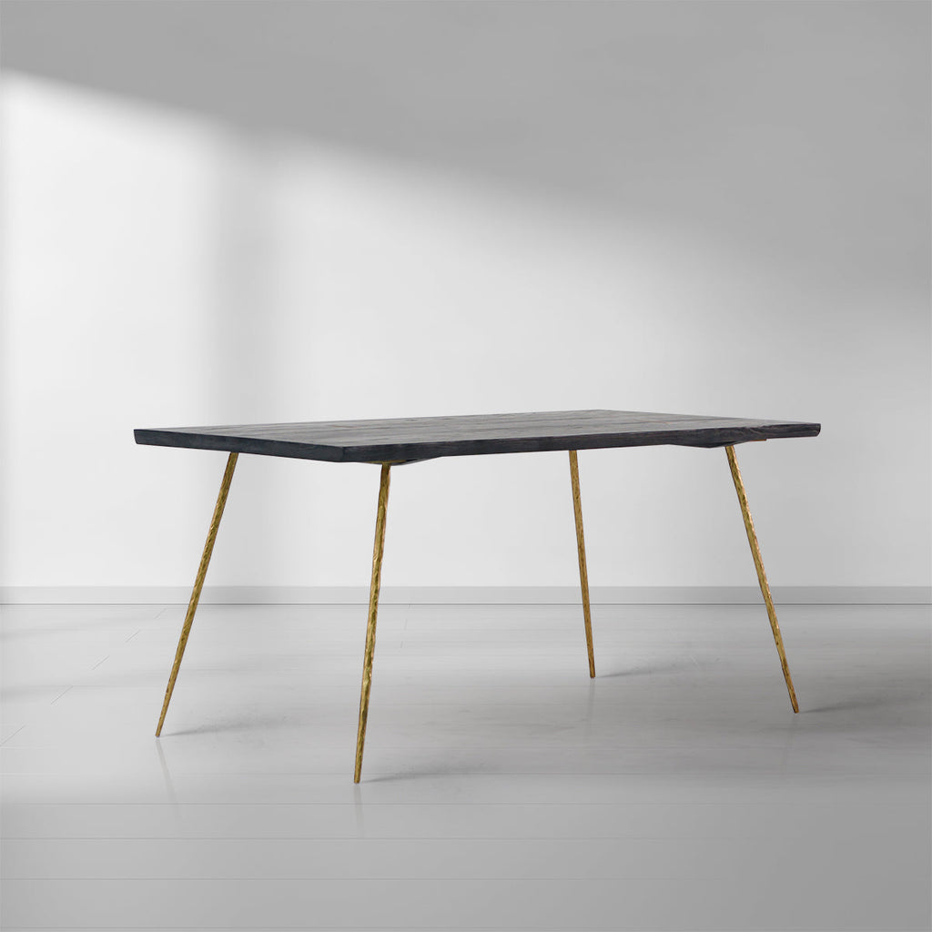 Thaddeus Vintage Style Metal Frame Dining Table