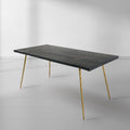 Thaddeus Vintage Style Metal Frame Dining Table