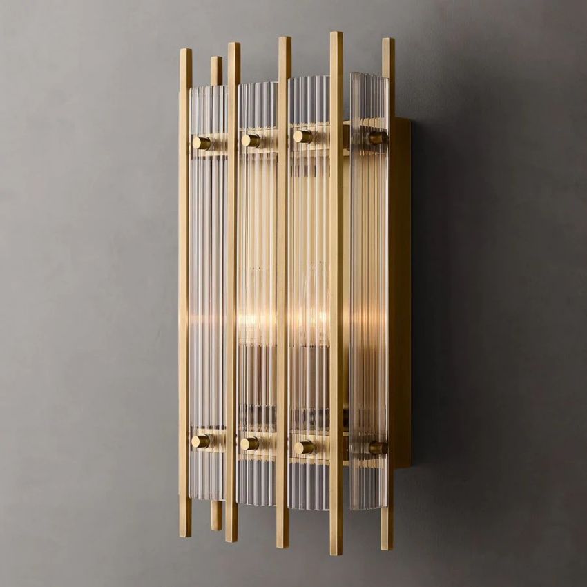 Sofile Glass Rectangle Sconce 17" 26"