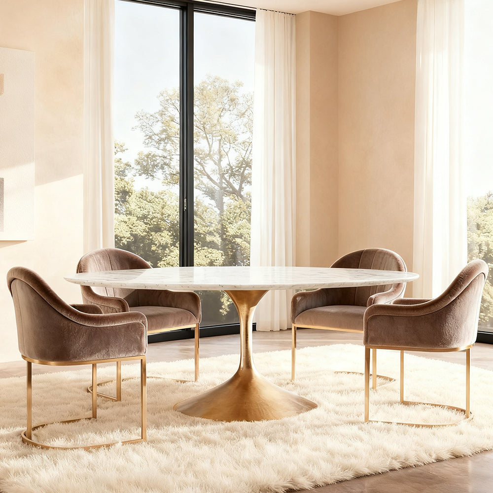 Aera Stone Round Dining Table