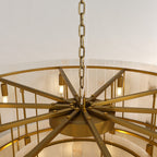 Mara Alabaster Round Tiered Chandelier 60"