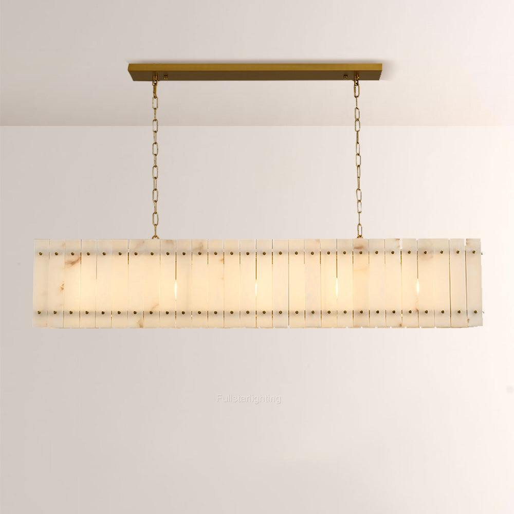 Mara Alabaster Linear Chandelier 54"