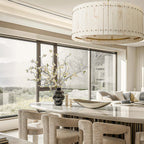 Mara Alabaster Round Chandelier 37"