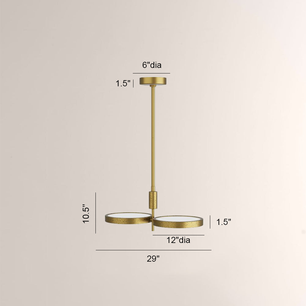 Amos Dual Shallow Drums Chandelier