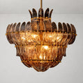 Alieence Smoke Glass Round Chandelier
