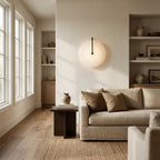 Aperto Ribbed Glass Disc Wall Sconce