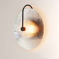 Aperto Ribbed Glass Disc Wall Sconce