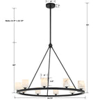 Aragon 12 Light Chandelier Alabaster