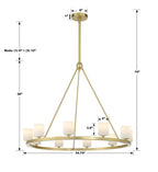 Aragon 10 Light Chandelier Alabaster