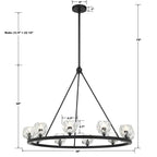 Aragon 10 Light Chandelier Galss