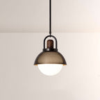 Arcane Perforated Metal Wood Orb Pendant