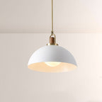 Arcane Walnut Dual Tone Metal Dome Pendant