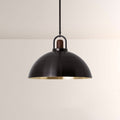 Arcane Walnut Dual Tone Metal Dome Pendant