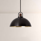 Arcane Walnut Dual Tone Metal Dome Pendant