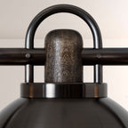 Arcane Brass Walnut Triad Chandelier
